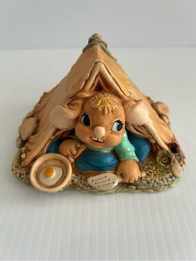 Vintage PENDELFIN Camping Rabbit Scout Hand Paint Made in England Collectible